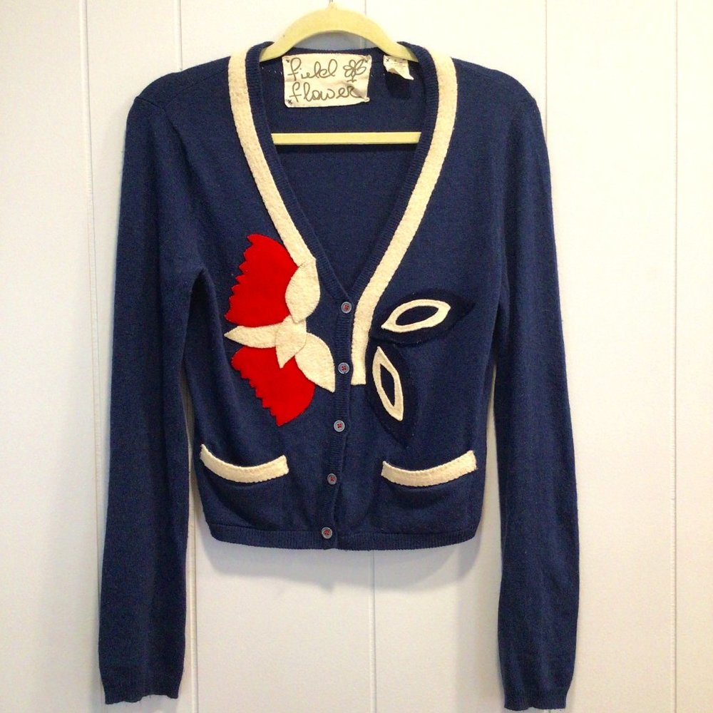 Field Flower Hollander Cardigan by Anthropologie S